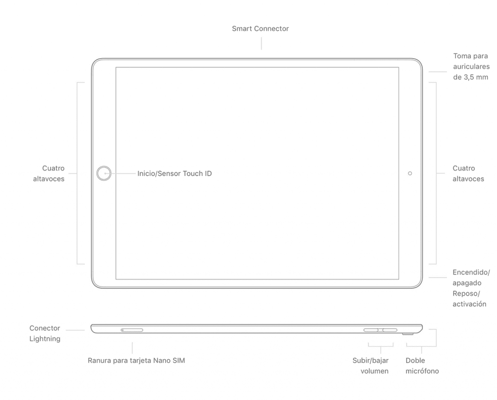 ipadpro2ndgenbuttonsconnectors ArmiTex Servicio Tecnico