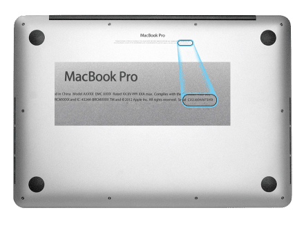Identifica el modelo de macbook